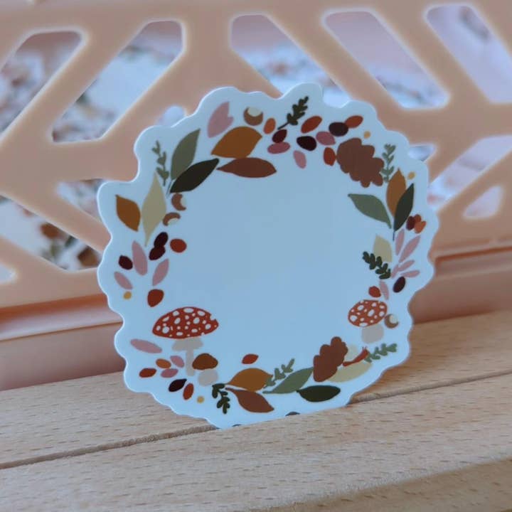 Autumn Wreath - Stickers for wholesale by LE PAPIER GRAPHIQUE