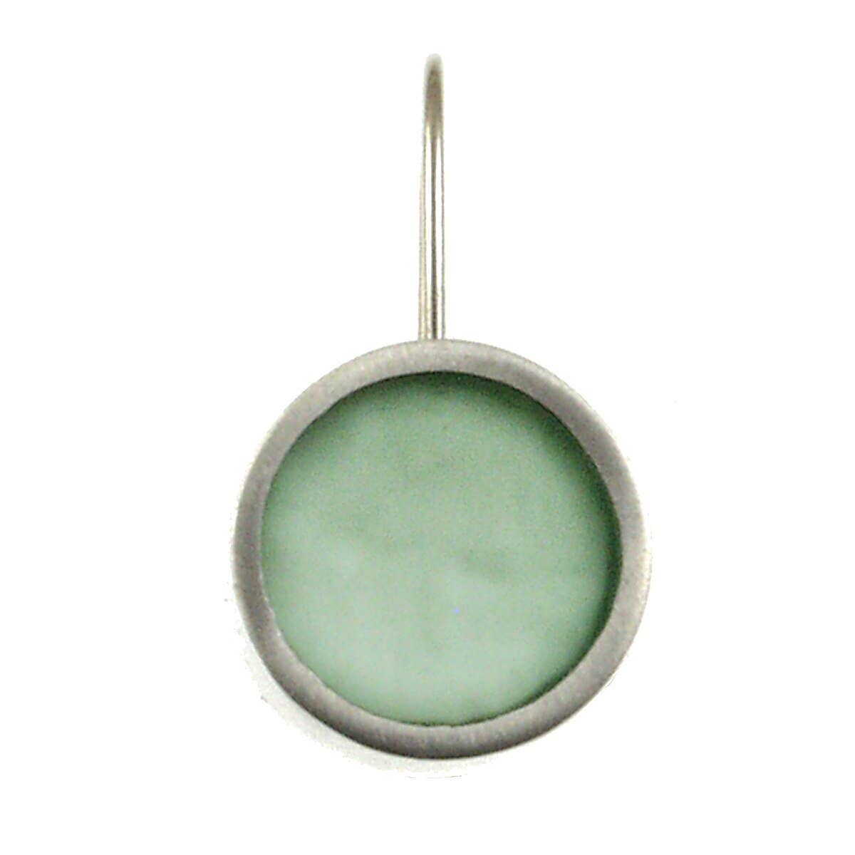 Origin Jewelry - Vente Boucles d'oreilles pendantes - Boucles d'oreilles pendantes en résine et coquillage - Rondes, monture argentée, 0,75"20