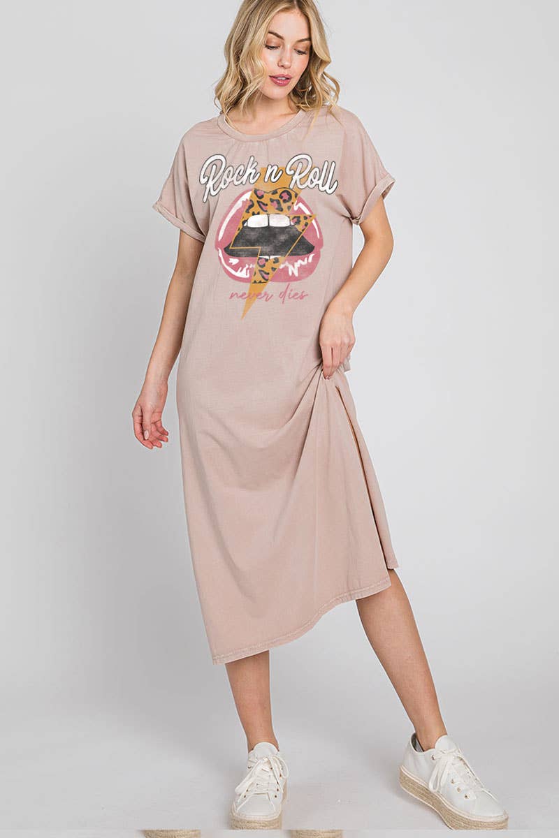 HRTandLUV - Wholesale Dress – Women's - ROCK AND ROLL NEVER DIES MINERAL GRAPHIC DRESS5