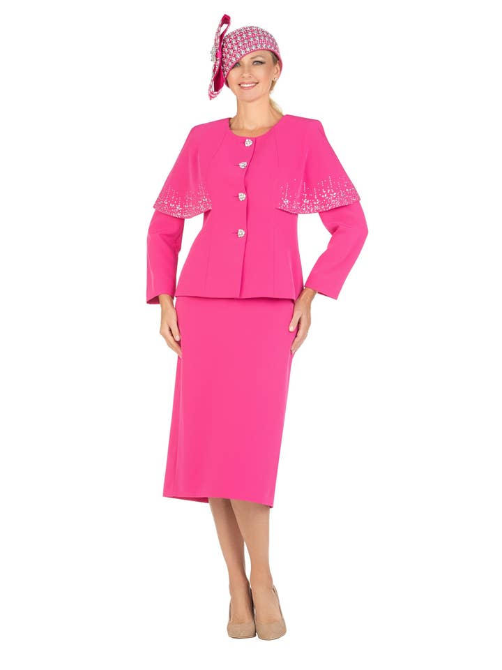 SKT SUIT-PLUS CON CAPA SINTÉTICA EN PIEDRA, 2 PIEZAS para venta al por mayor de Giovanna