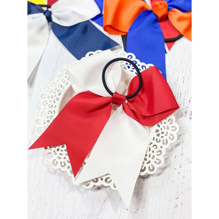 The Hair Bow Company - Wholesale Hair Bow - Kids - School Spirit Cheer Bows - Pony O - 6"17