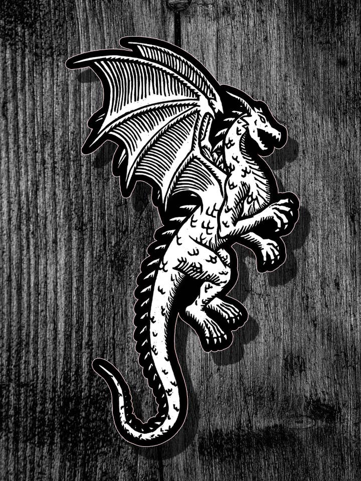 Dragon sticker for wholesale by Leviathan Artworks