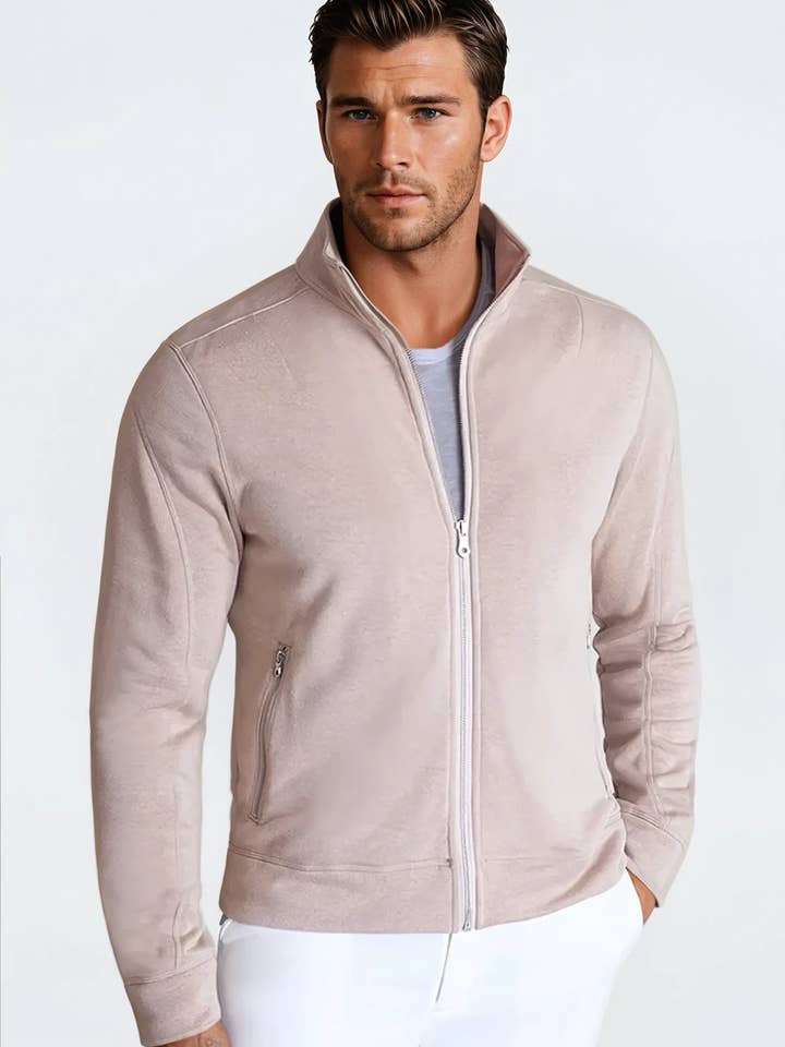 Felpa con zip intera Breckenridge - Cammello per la vendita all'ingrosso da parte di Buki