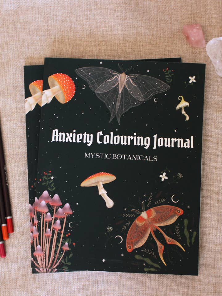 Anxiety Colouring Journal: Mystical Botanical for wholesale by Mindful Colorings