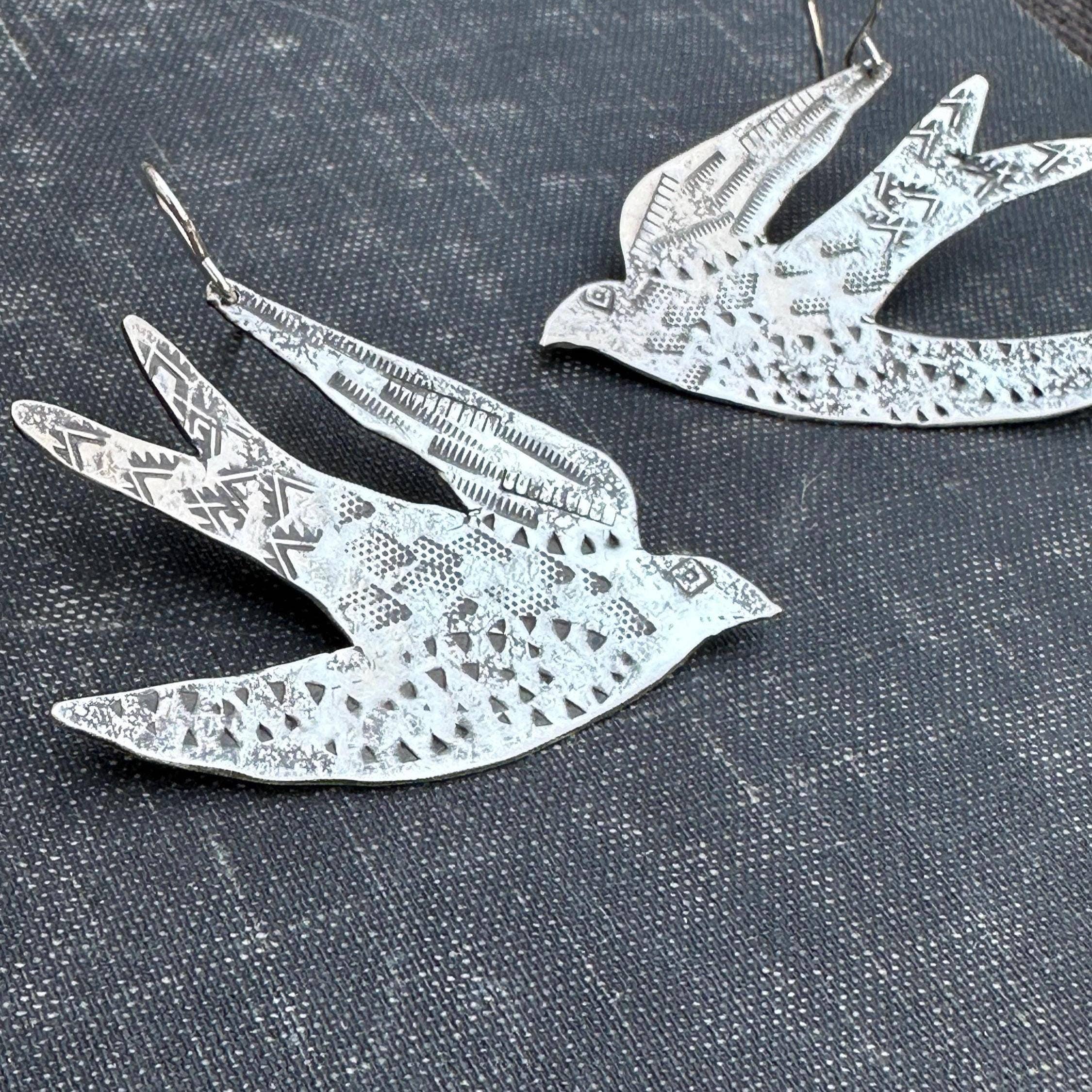iNk Jewelry - Wholesale Dangle Earrings - Soaring Swallow Sterling Silver Earrings by iNk Jewelry5