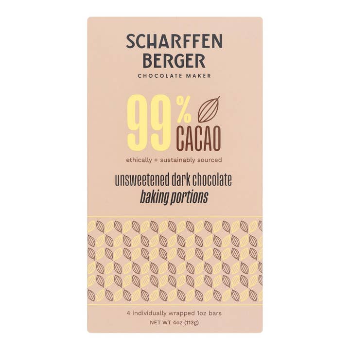 Everyday Supply Co - Wholesale Baking Chocolate - Scharffen Berger Unsweetened Baking Chocolate, 12 Pack