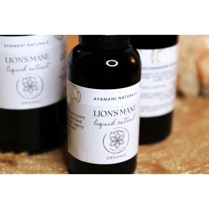 Ayamani Naturals - Vendita all'ingrosso Tinture - Estratto liquido Lion's Mane 15:1 senza alcool | BIOLOGICO7