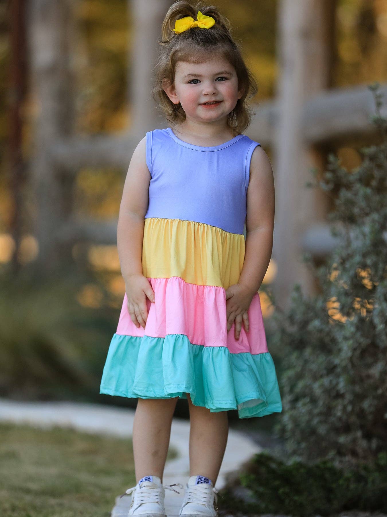 Rylee Faith Designs - Wholesale Dress Set - Baby - Rainbow Star Colorful 3-Piece Dress Set14