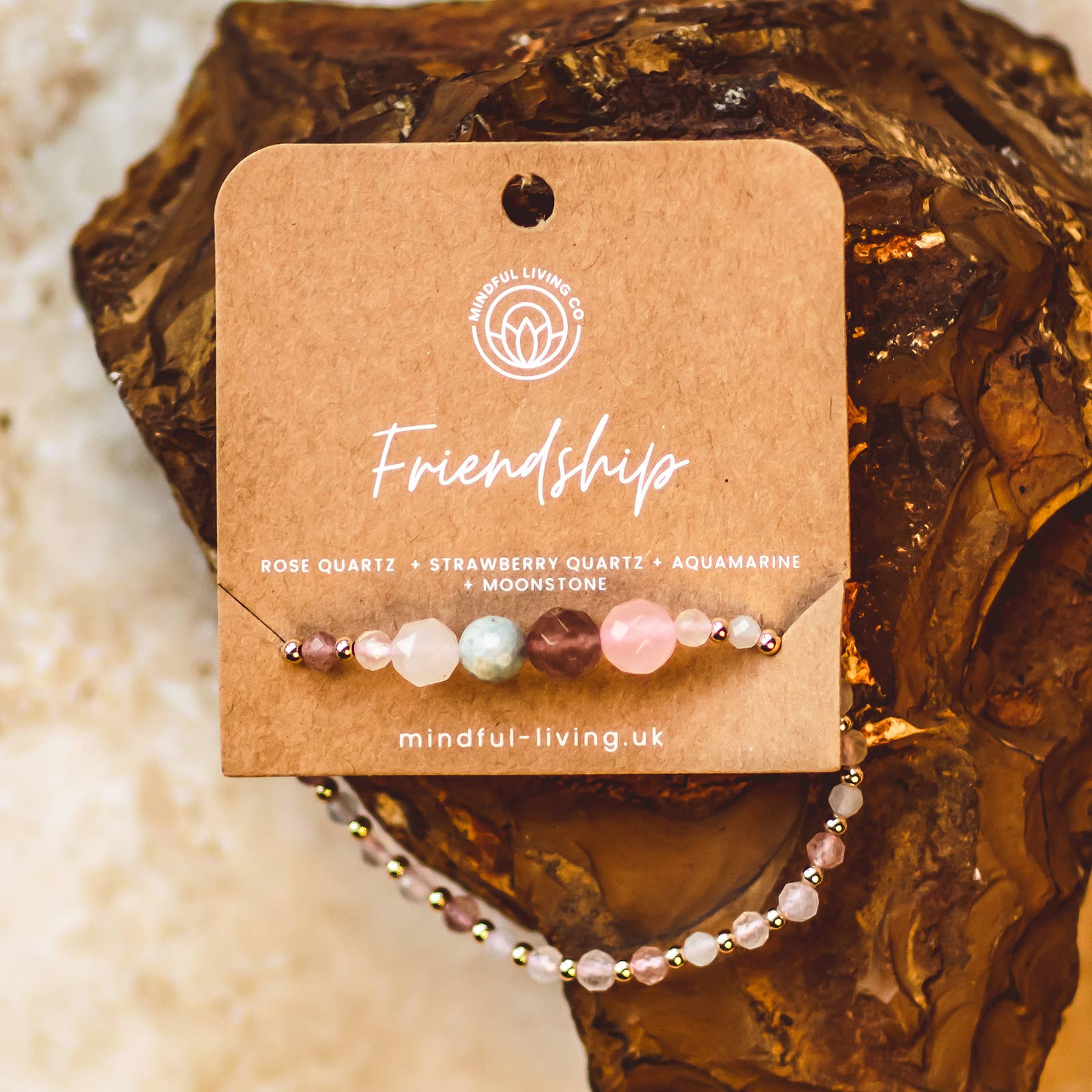 Mindful Living Co. – Pulseira de missangas por atacado – Pulseira de Contas com Intenção Facetada – Coleção Cristal3