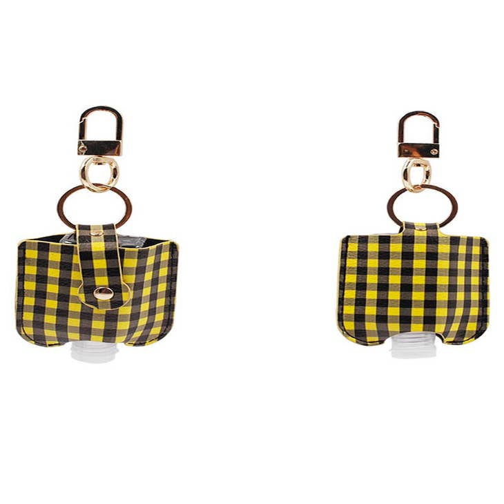Cute Initial Keychain A-Z Letter Sparkly Glitter Key Chain Premium Bag  Charm Keychain Accessories (N,2PCS)