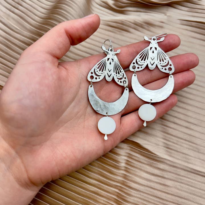 Fluff Hardware - Wholesale Dangle Earrings - Handmade Luna Moth