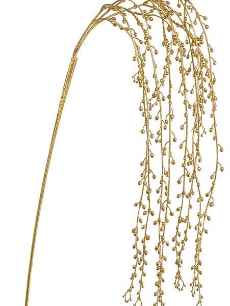 Pluie suspendue métallique perlée, #XG944-GO pour la vente par Select Artificials, Inc.