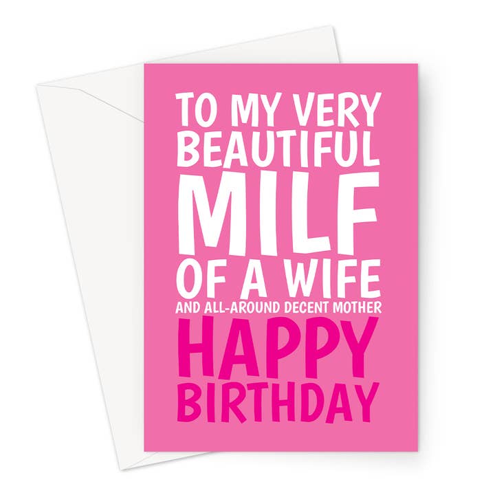 Birthday Card For Wife | Funny Milf Joke | Greeting Card for wholesale by Cupsie's Creations