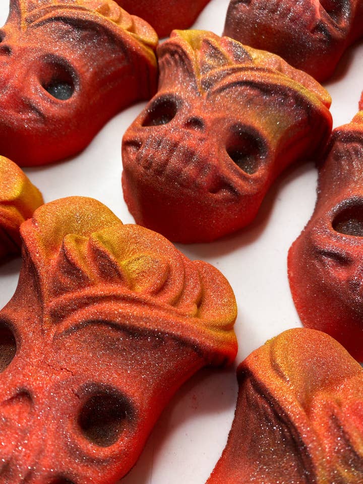 Rose Skull Bath Bomb for wholesale by Voodoo Bath & Body