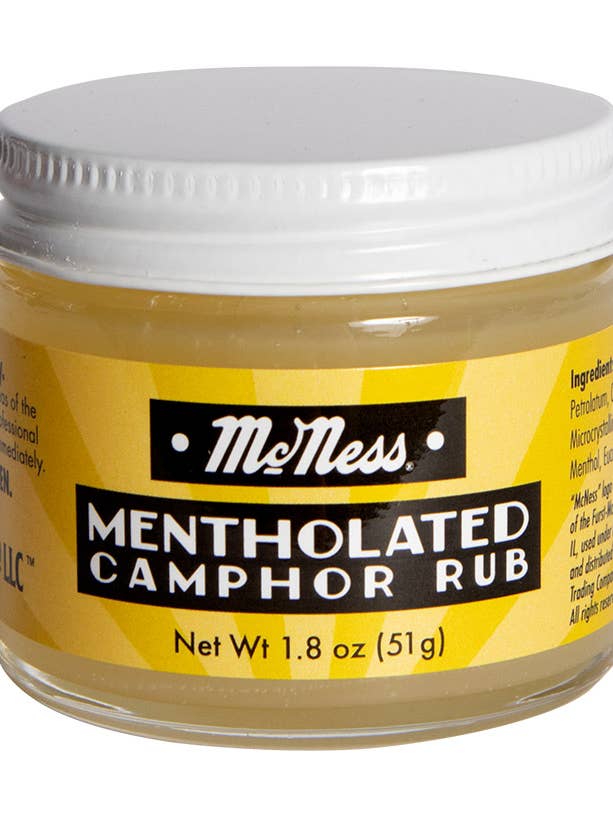 McNess Mentholated Camphor Rub - 1.8 oz jar for wholesale by McNess Home Products/Sugar River Trading Co