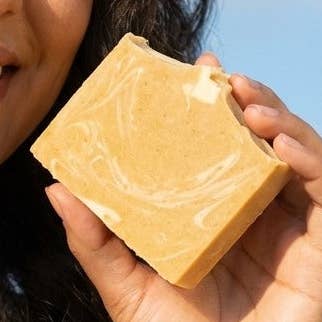 Goat Milk Soap: Milky Turmeric & Honey with Kaolin Clay for wholesale by KC&D Soap Shop