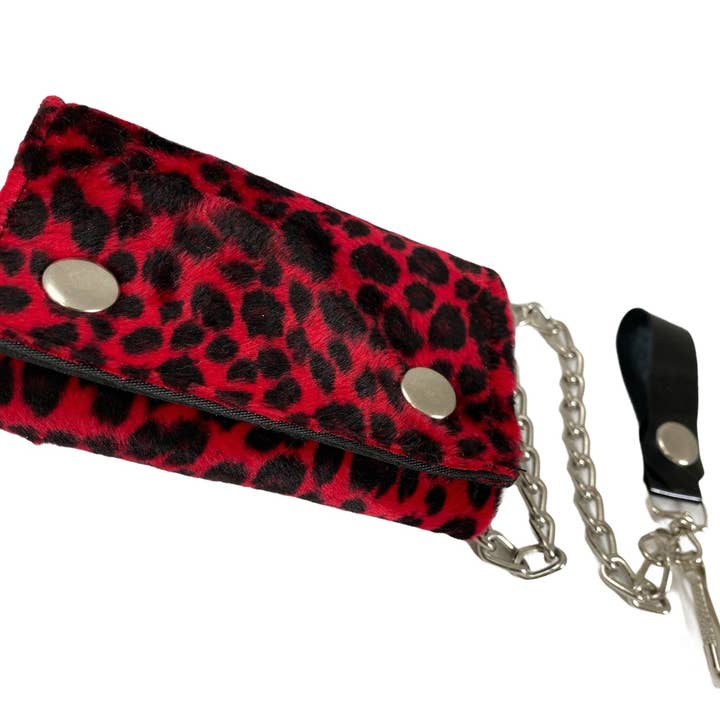 Funk Plus - Vendita all'ingrosso Portafogli - Donna - Portafoglio leopardato peloso WF-LEO con interno in vera pelle20