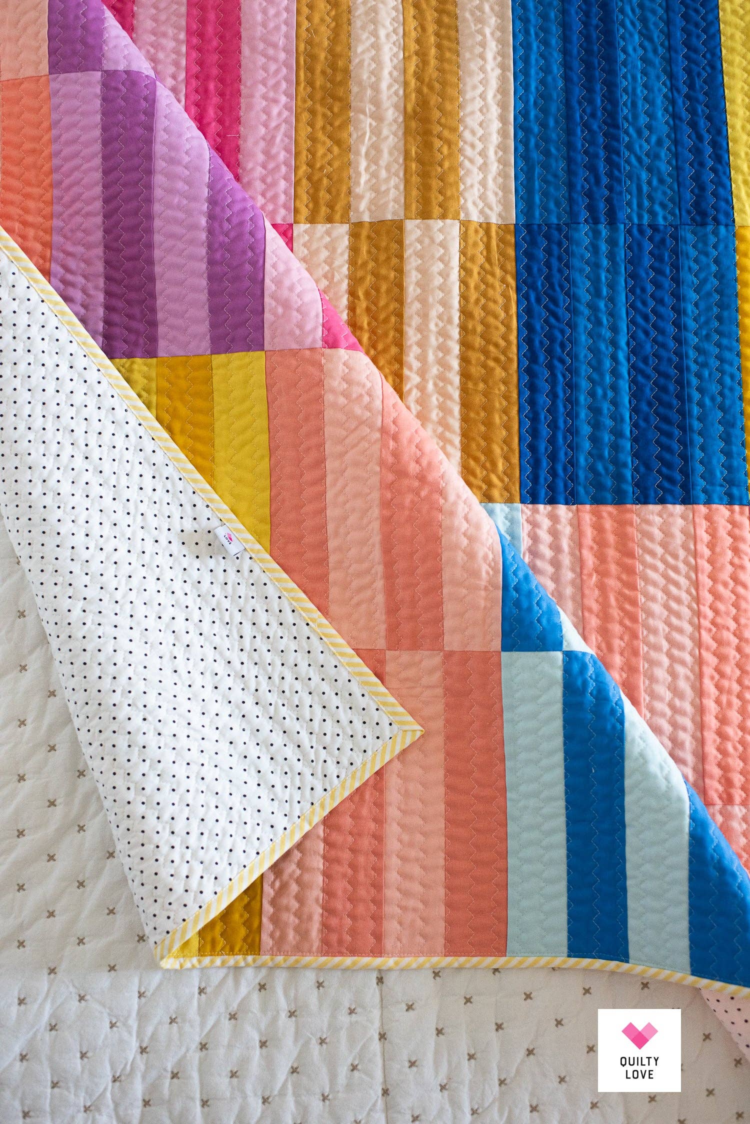 Quilty Love - Wholesale Craft Sewing Kit - Jelly Stripes Printed PAPER pattern3