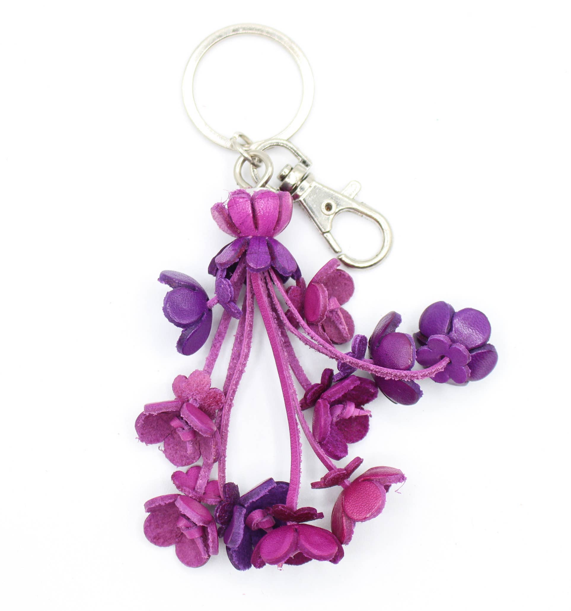 Sunflower Handmade leather inc – Engroshandel Nøglering - Dame – læder blomst nøglering og pung charme5