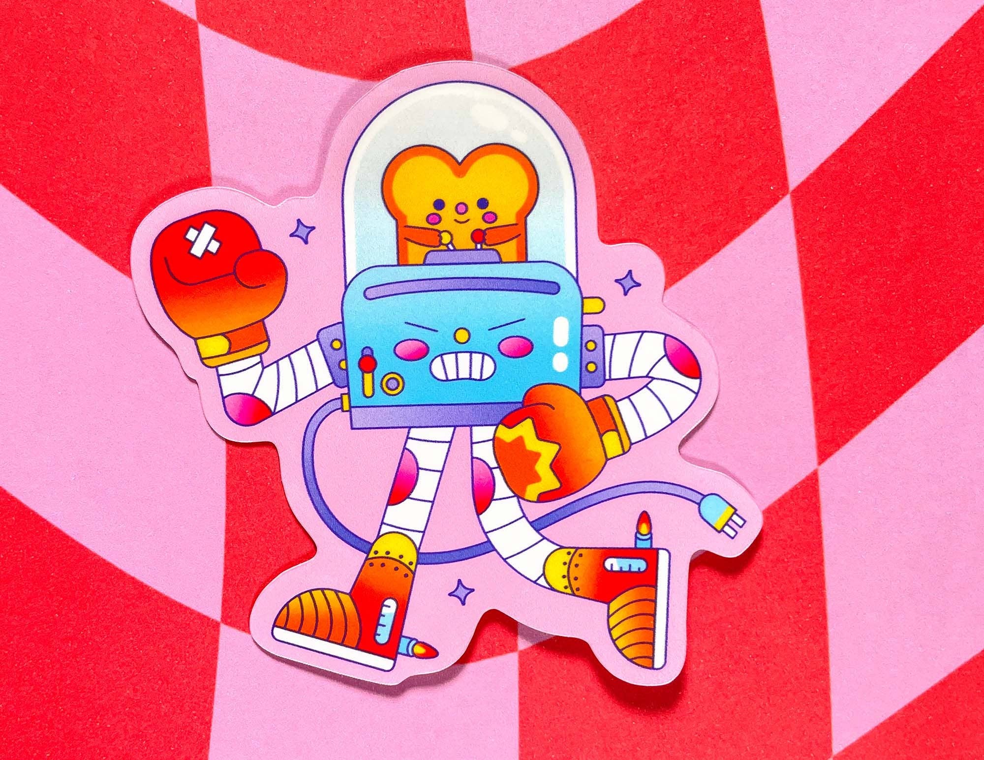 Kidnichols - Venta al por mayor Pegatina - Pegatina Breakfast Brawler | Regalo para amantes de la comida | Comida kawaii |1