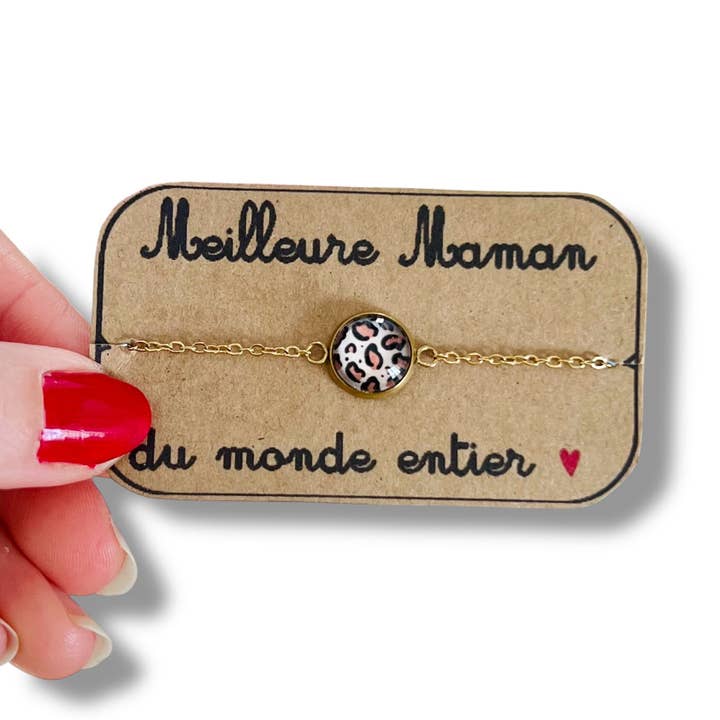 Dans l'Air du Temps Bijoux - Vente Bracelets à breloques/pendentifs - Bracelet Acier Inoxydable Meilleure Maman du Monde3