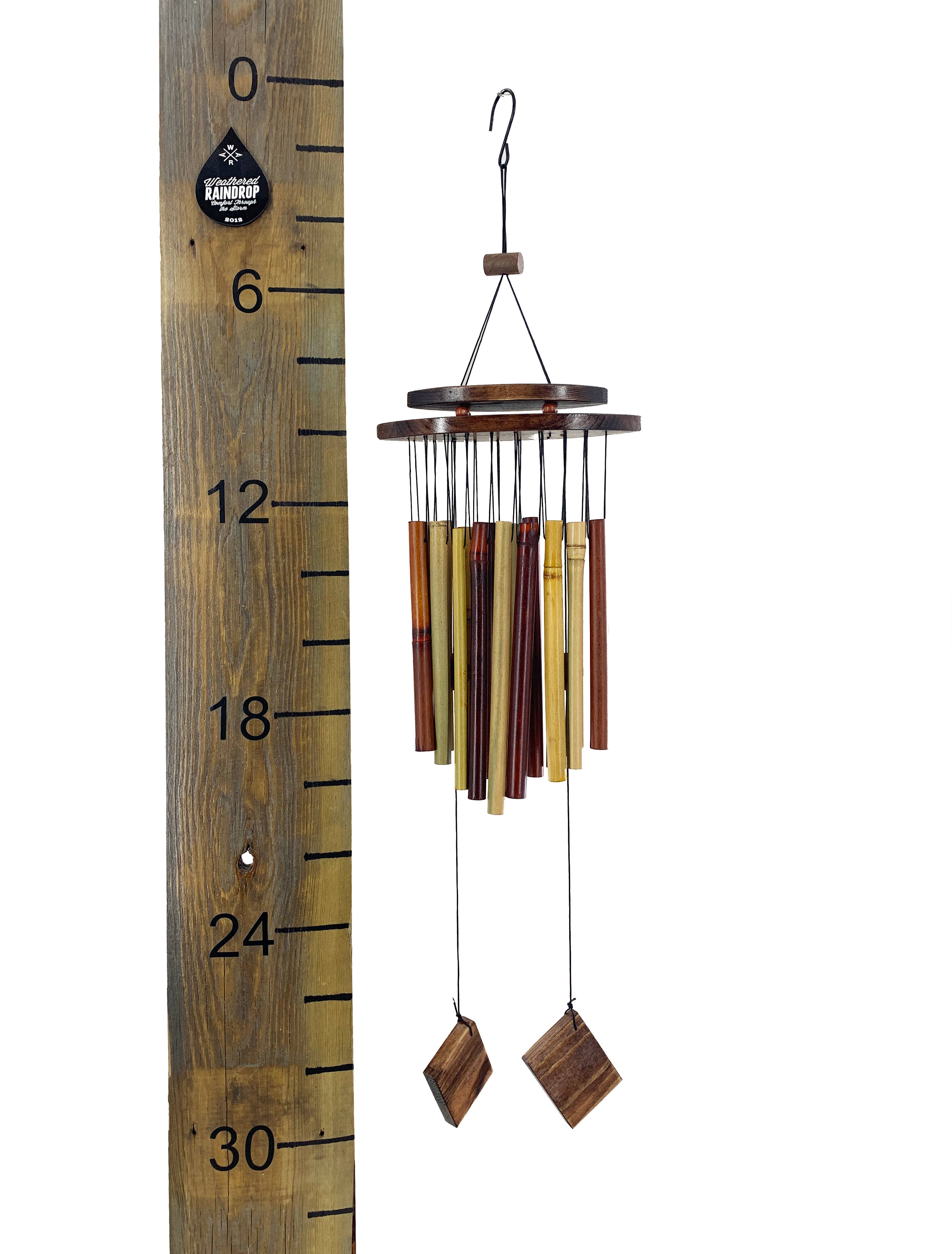 Weathered Raindrop – Großhandel Windspiele – Wetterfeste Bambus-Windspiel-Gartendekoration – Hängendes Geschenk6