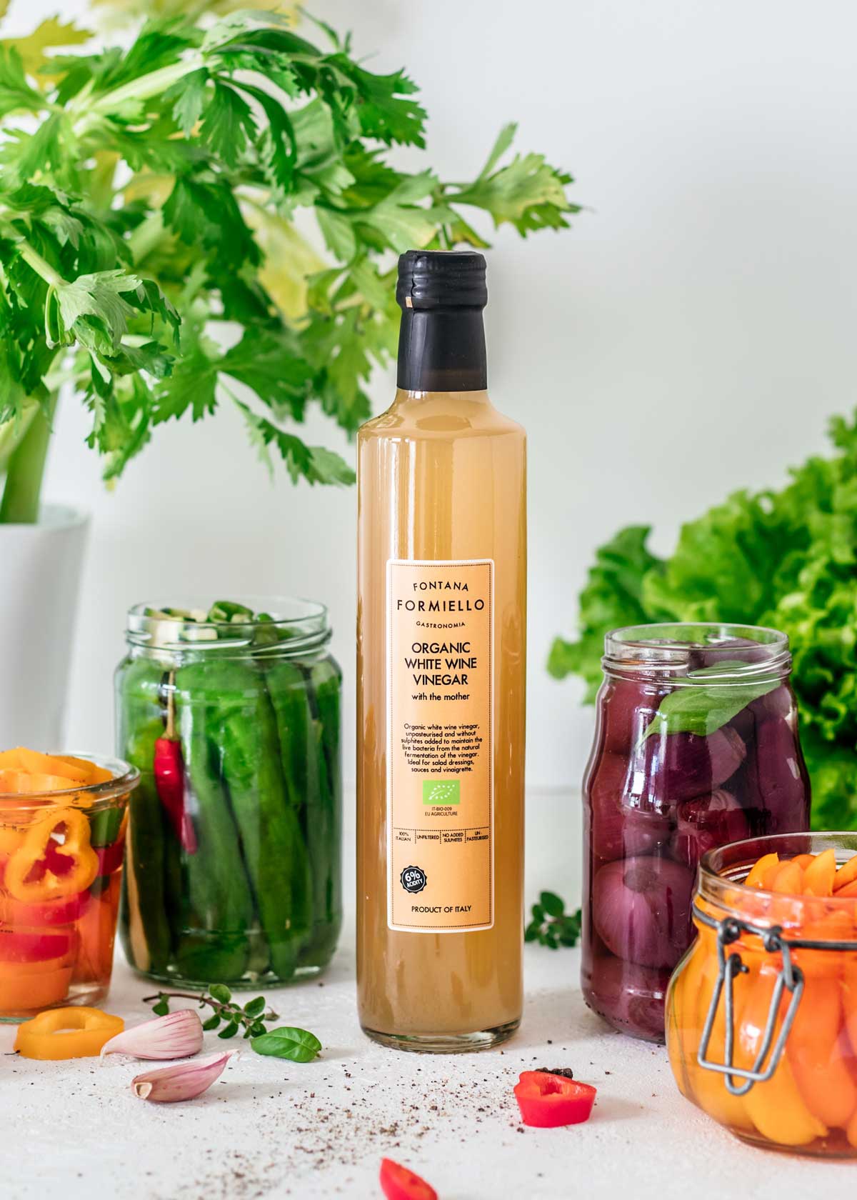 Gourmica - Wholesale Azijn - Biologische witte wijnazijn Fontana FORMIELLO (500ml)1