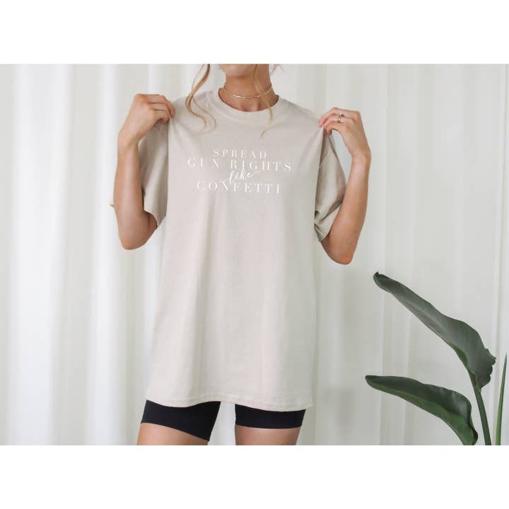 Armed In Style - Wholesale Screen Printed T-Shirt - Women's - Spread Gun Rights Like Confetti T-Shirt
