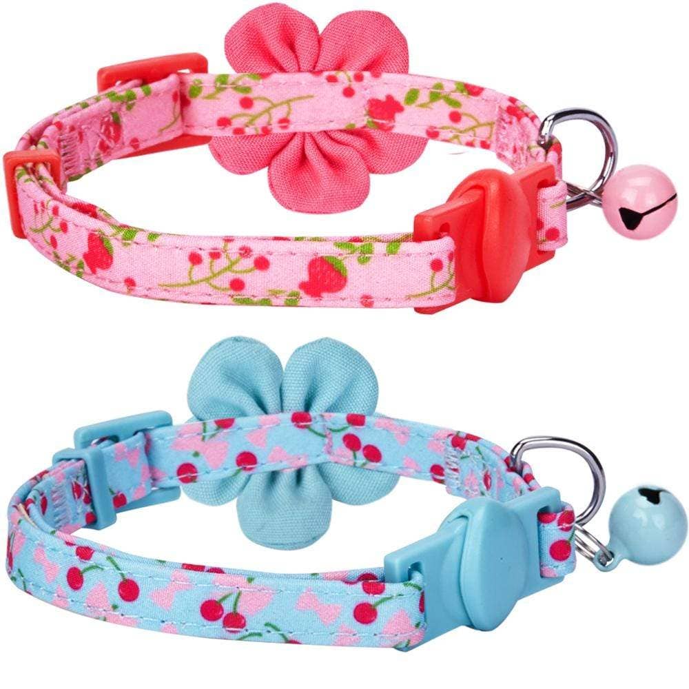 Lovely Cherry & Floral Cat Collar, 2 Pack for wholesale on Faire5