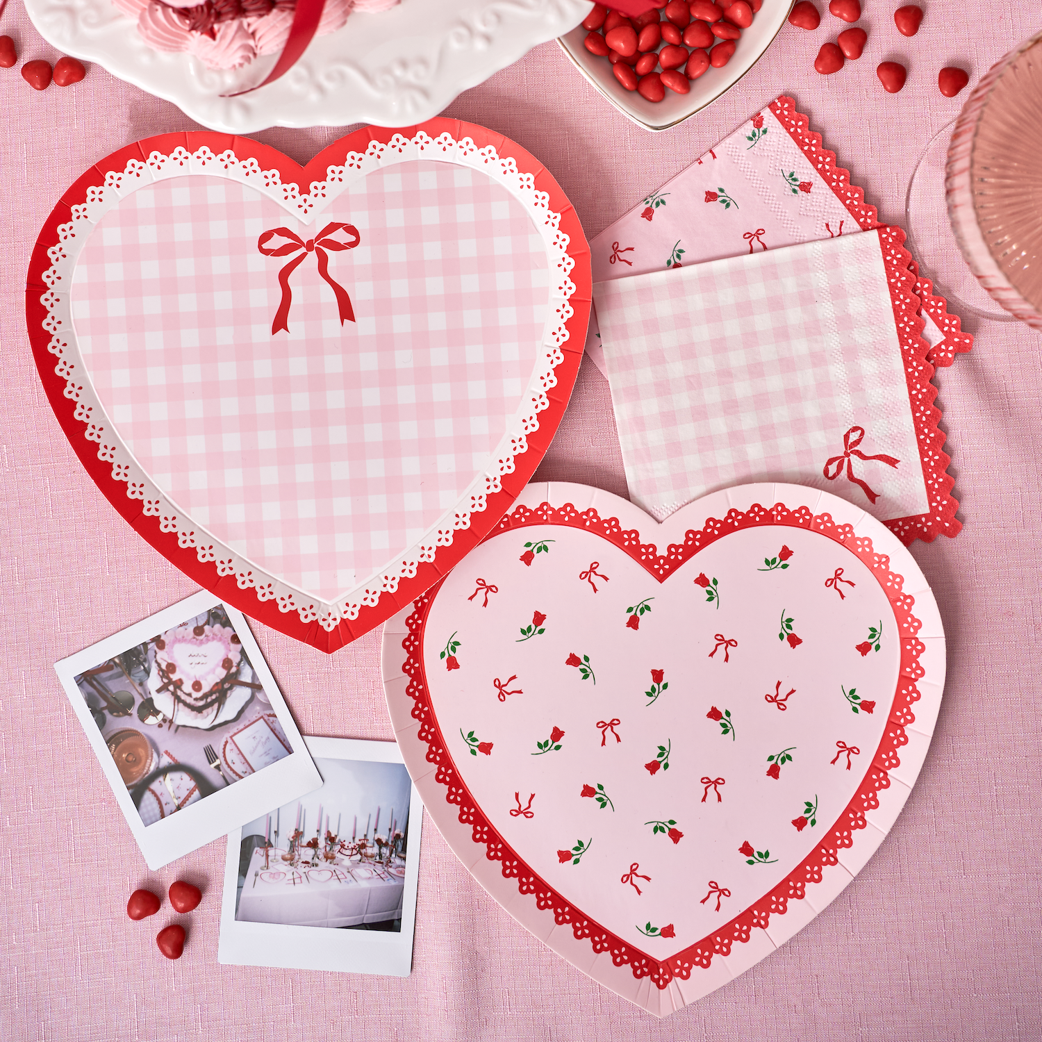 Harlow & Grey - Wholesale Disposable Plate - Valentine's Day - Heart Shaped Paper Plates1