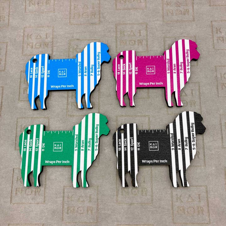Kainor – wholesale Knitting/Crochet Supplies – WPI Gauge Sheep, wraps per inch tool, Yarn Gauge