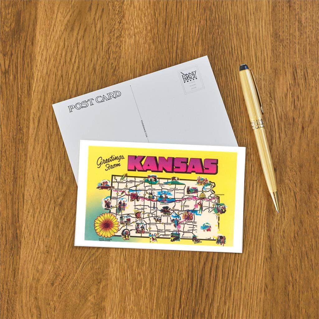 Found Image Press - Wholesale Postcard - Postcard KS-126 Greetings from Kansas1
