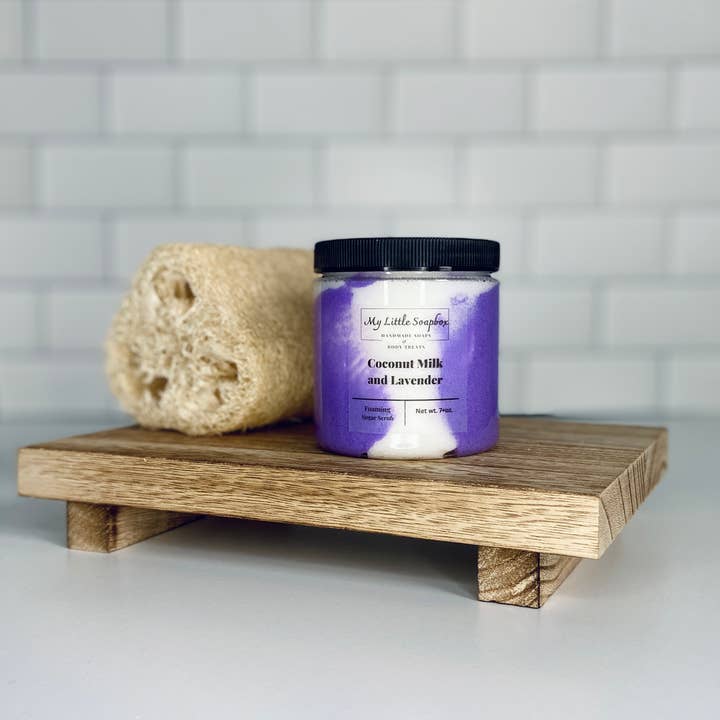 My Little Soapbox - Wholesale Body Scrub/Exfoliant - 8oz Coconut Milk and Lavender Foaming Sugar Scrub