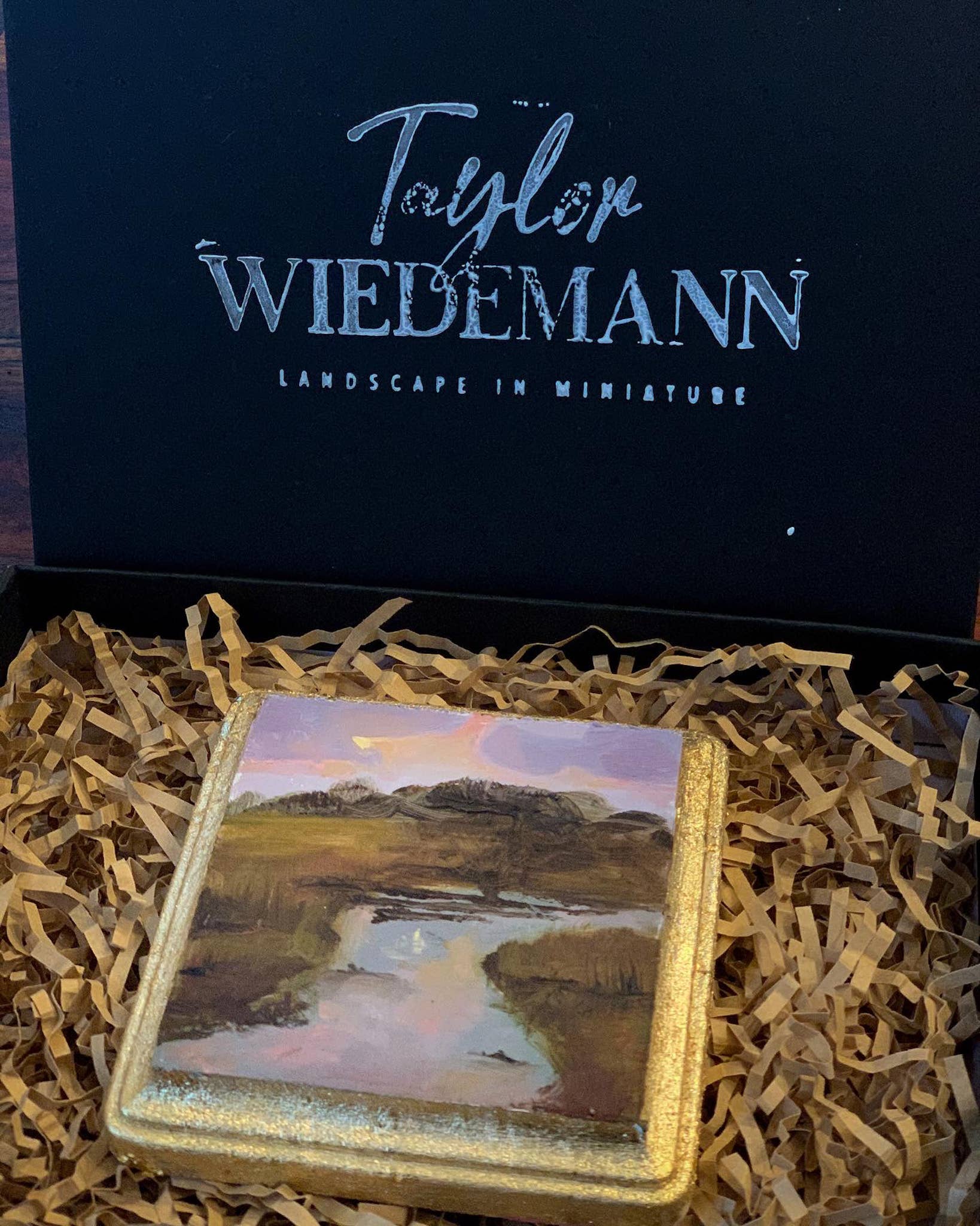 Taylor Wiedemann Fine Art - Wholesale Schilderen/Tekenen - 4x4 houtsnede olieverfschilderij - Marsh Creek 2