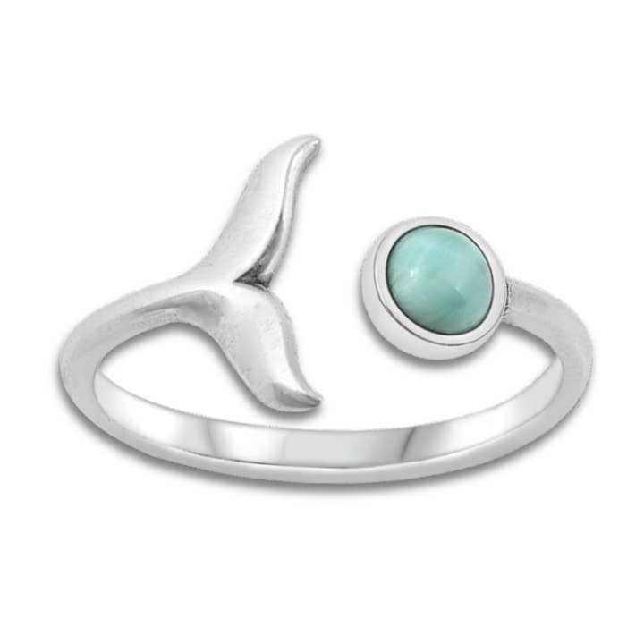 Bague Larimar Queue de Baleine R-167 pour la vente par Moonrise Jewelry