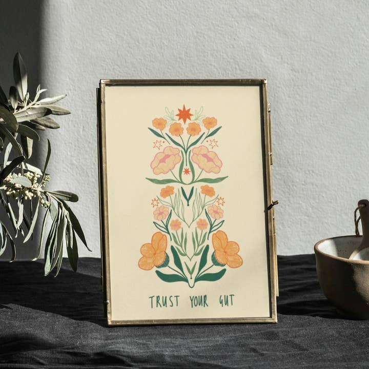 Trust Your Gut, Affirmation Illustration ✹ Art Print for wholesale by Time With Anna
