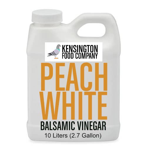Bulk Peach Infused White Balsamic Vinegar (10 Liters) for wholesale by Kensington Food Company