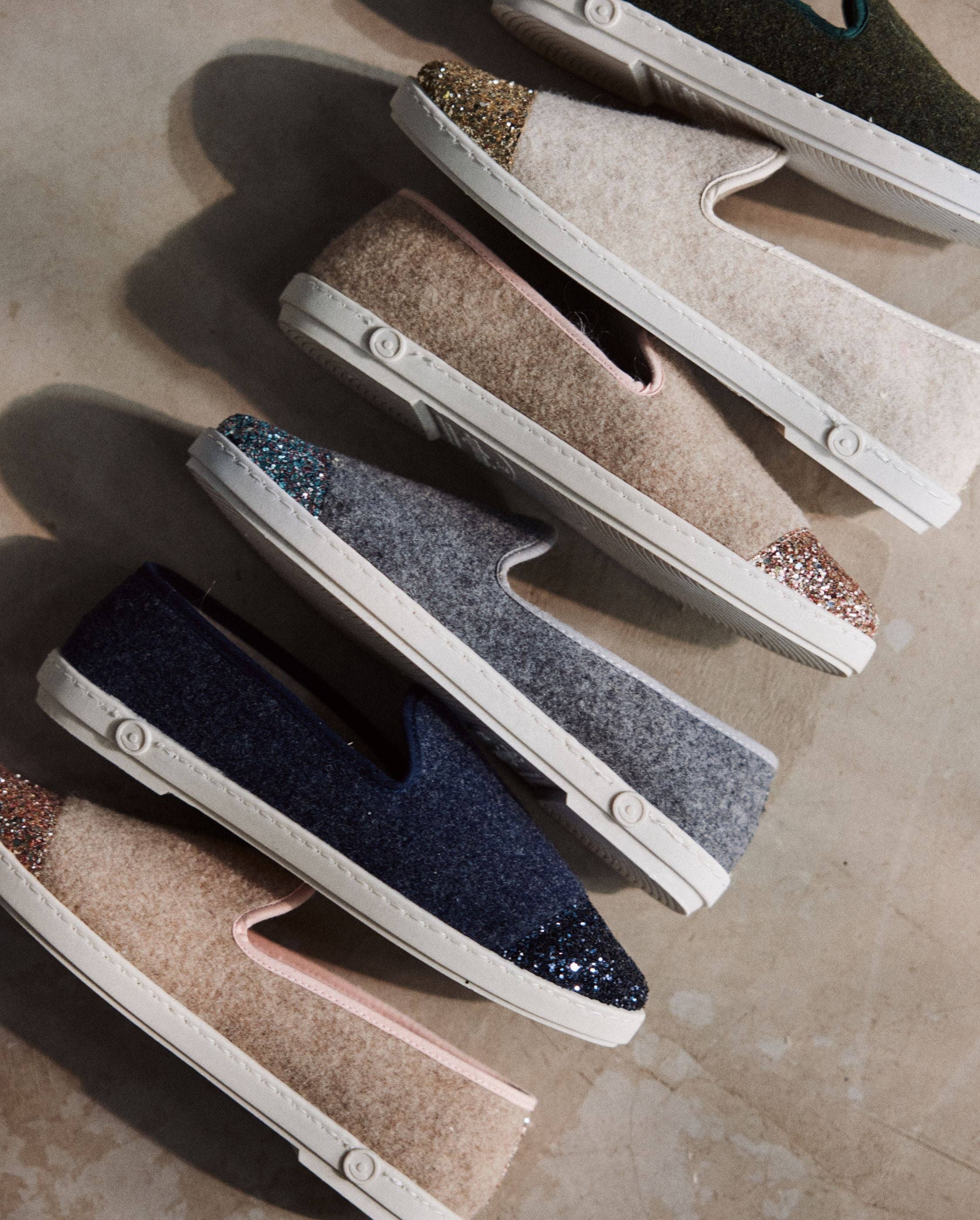 Angarde - Wholesale Slippers - Women's - Women's wool slipper, sand glitter0