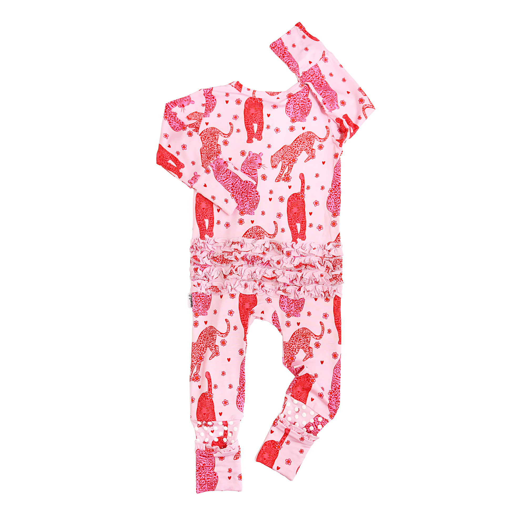 Gigi and Max – Engroshandel Romper - Baby – Cambrie RUFFLE ZIP Valentinsdag Bambus 1ST To-vejs Lynlås2