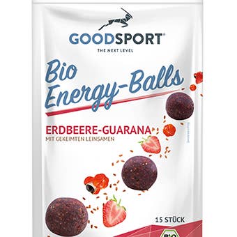 Organic energy balls, strawberry-guarana, sprouted, Riegel Sport for wholesale by Goodsport