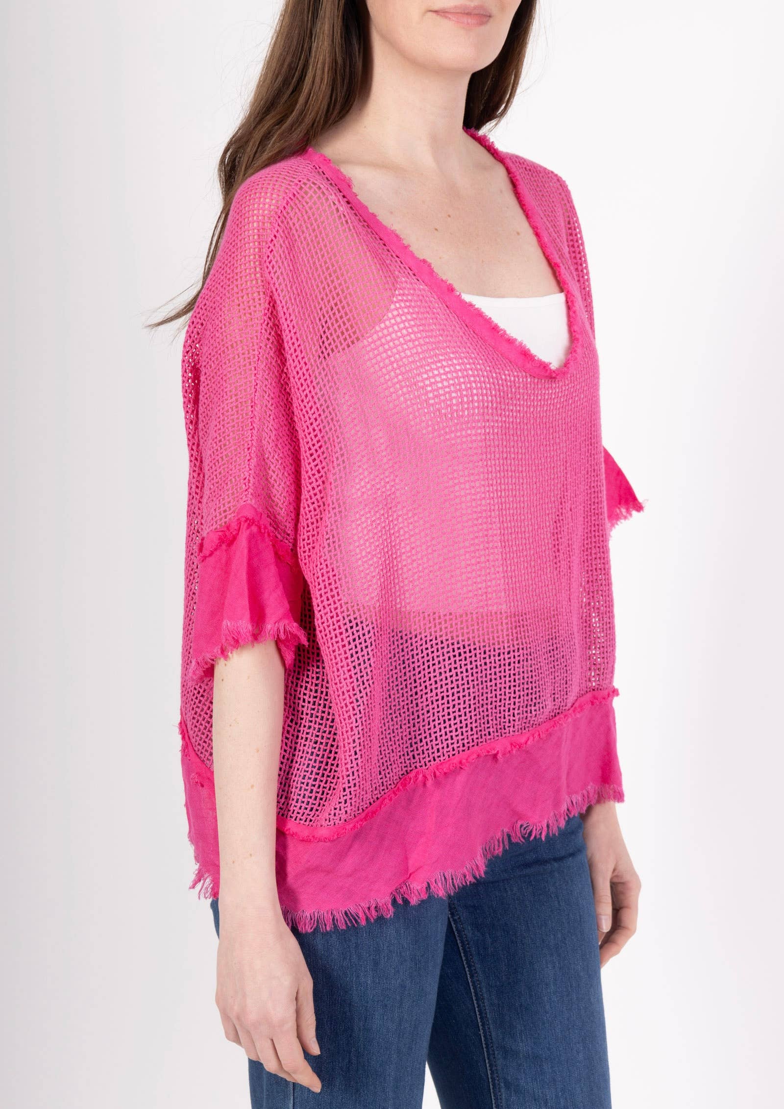 LINEN & COTTON HOUSE – Großhandel Bluse – Damen – TOP AUS BAUMWOLLSTRICK 23911 100 % BAUMWOLLE23