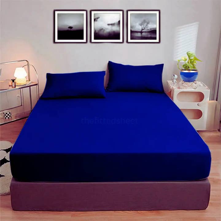 Egyptian Cotton Fitted Sheets Smooth and Breathable - Navy for wholesale by The Fitted Sheets