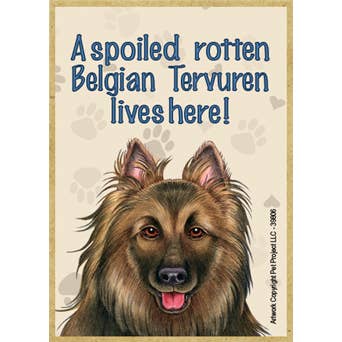 Ein verwöhnter, verdorbener Belgier Tervuren lebt hier! für den Großhandel von SJT Enterprises, Inc.