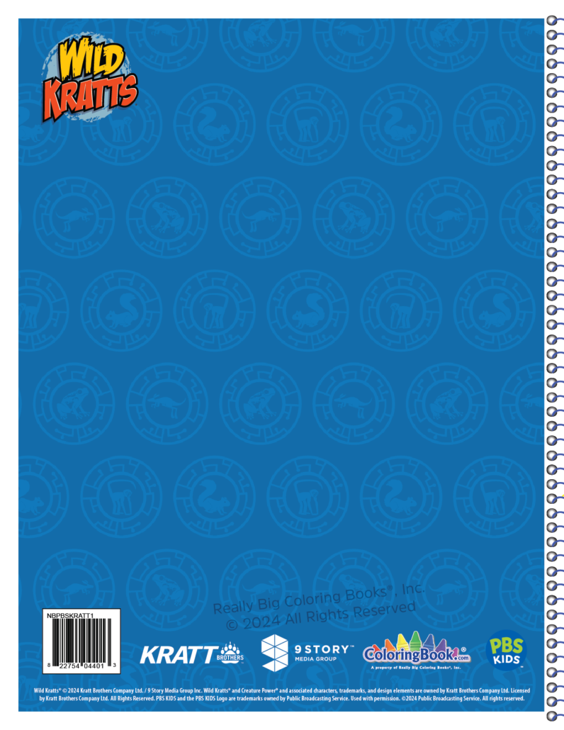 Really Big Coloring Books | ColoringBook.com - Vente Cahiers - Cahier ligné large à colorier Wild Kratts PBS Kids5