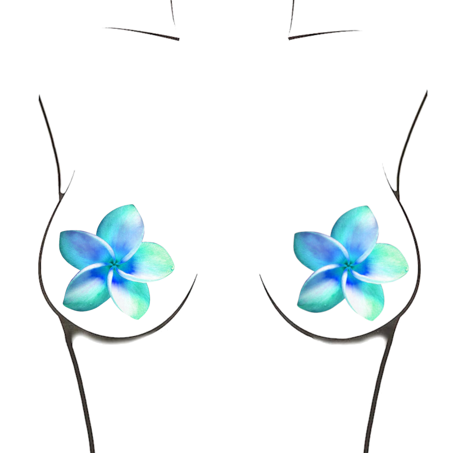Niptees - Wholesale Nipple Pasties - Women's - Plumeria Flower Nipple Cover Pasties5
