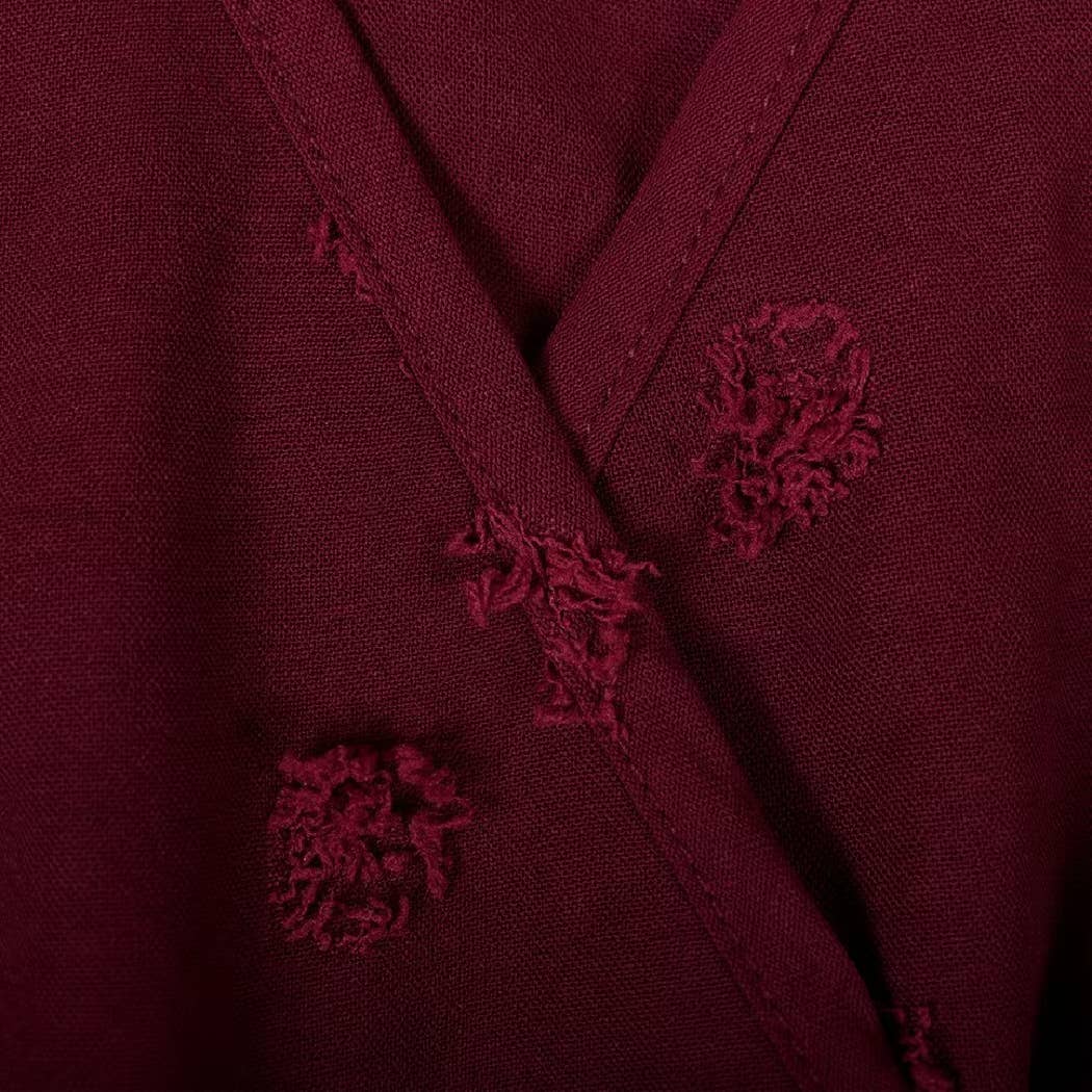 The Moment Collection – wholesale Dress – Women's – Classic Swiss Dot Surplice Neck Long Sleeve Maxi Dress6