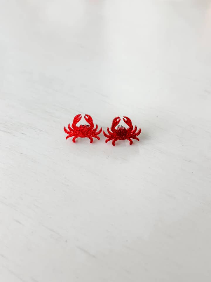 "So Crabby" Stud Earrings for wholesale by Harris Girls & Co.