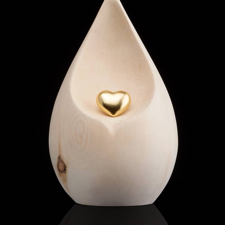 Zirbenurne - "Platz an meiner Seite mit goldenem Herz" für den Großhandel von Zirbelino