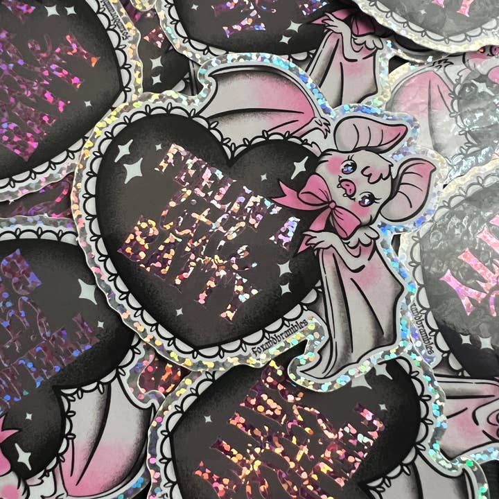 Fox and Brambles - Wholesale Sticker - Batty Cute Halloween Sticker1