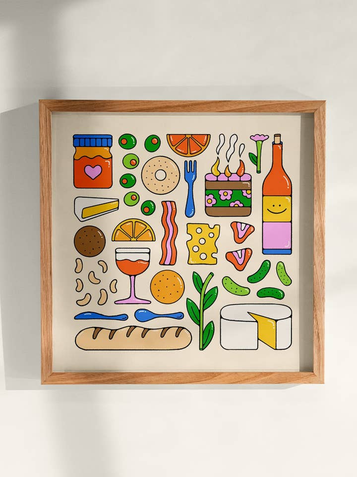Charkuterier – 12 x 12″ Konsttryck för wholesale av Bailey Crouch Illustration